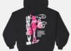 KISS THE BUNNY HOODIE BLACK