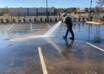 Power washing for commercial parking lots