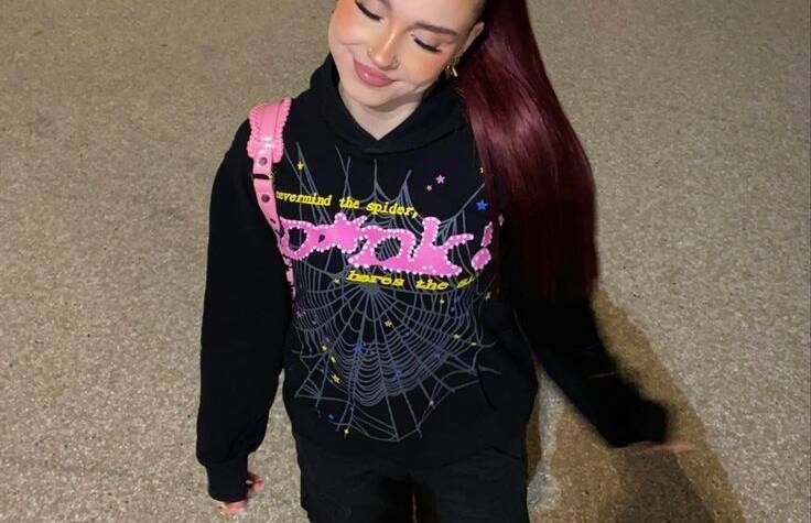 Front Side View Of Spider Hoodie