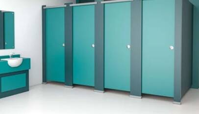 Durable toilet cubicle system for public washrooms in Delhi