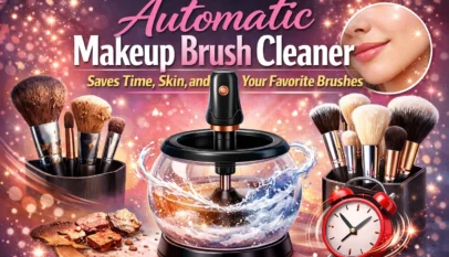 Automatic makeup brush cleaner