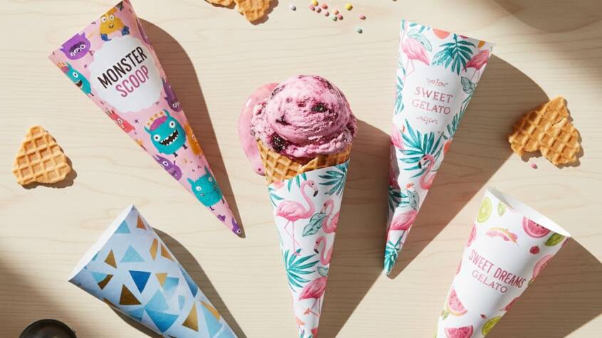 custom ice cream cone wrappers