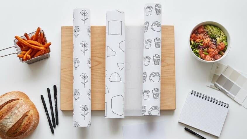 printed greaseproof paper sheets