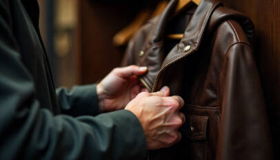 winter leather jacket